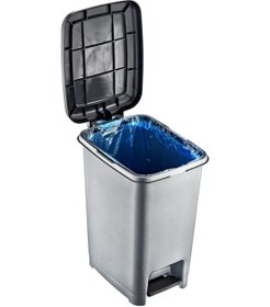 Resim Bvlx 40 Lt Slim Pedallı Çöp Kovası Beyaz 