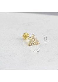 Resim Glorria Altın Üçgen Tragus Piercing Altın 