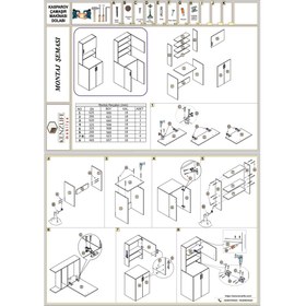 Resim Kenzlife Çamaşır Makinesi Dolabı Kasparov Byz 180*066*55-20 Banyo Kapaklı Arkalıksız 