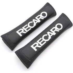Resim Meridiangoods Black 2 Adet Recaro Universal Emniyet Kemeri Omuz Pedi Yumuşak Pamuklu 