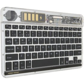 Resim Forzacase 7 Renk Rgb Led Işıklı Kablosuz Bluetooth Klavye - Fc461 