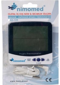 Resim Nimomed Sh-109 Dijital İç ve Dış Sıcaklık Isı Nem Ölçer 