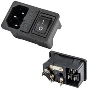 Resim Powermaster Ic-214a C14 Power Soket Erkek Anahtarlı+fuseli Kulaksız Ul Sertifikalı-179395 