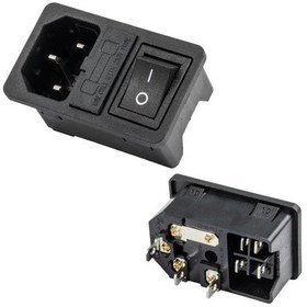 Resim Powermaster Ic-214a C14 Power Soket Erkek Anahtarlı+fuseli Kulaksız Ul Sertifikalı-179395 