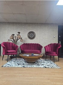 Resim ZAFİR İstiridye Takım Siyah Boyalı Sivriltme Ayak Çay Seti Koltuk Takımı 