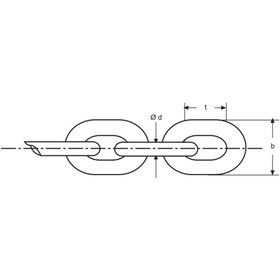 Resim ATLI 16 Mm Galvanizli Normal Baklalı Zincir 