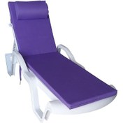 Resim Mirzademarket Şezlong Minderi Lüks Su Geçirmez Kumaş Fermuarlı-Mor 