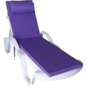 Resim Mirzademarket Şezlong Minderi Lüks Su Geçirmez Kumaş Fermuarlı-Mor 