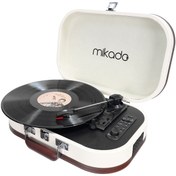 Resim Mikado Nostalgia MN-101 Pikap Fil dişi Usb+RCA+Bluetooth Destekli Müzik Kutusu 