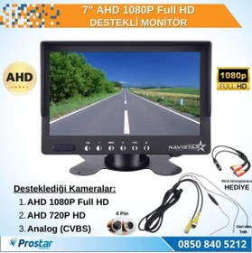 Resim Navistar 7" AHD 1080P Full HD iki kamera girişli Monitör 