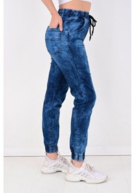 Resim Black Steel Jogger,Bel Ve Paça Lastikli Bayan Pantolon-Byn-1000 (543997457) Açık Mavi 