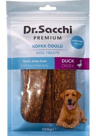 Resim Dr.sacchi Premium Ördek Kuru Kesim Jerky Tahılsız Köpek Ödülü 100 Gr 