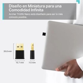 Resim Archer TX20U, AX1800 Mbps, Çift Bant, Mu-Mımo, USB 2.0, Wpa3, Windows 10/11 Uyumlu, Wi-Fi 6 USB Adaptör 