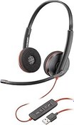 Resim USB bağlantısı ile Plantronics Blackwire 3200 Stereo Kablolu UC Kulaklık 