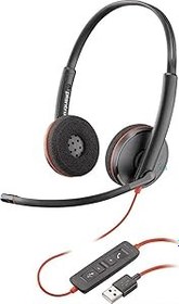 Resim USB bağlantısı ile Plantronics Blackwire 3200 Stereo Kablolu UC Kulaklık 