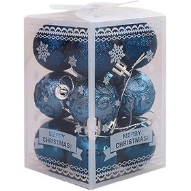 Resim 12 Adet Noel Süsleri Noel Ağacı Süslemeleri Noel İçin Kırılmaz Noel Ağacı 