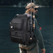 Resim 1 adet Ağır Hizmet Balıkçılık Sırt Çantası, Çubuk Tutucu ve Tackle Depolama - Büyük Kapasiteli Balıkçılık Sırt Çantası (41-45L), Ayarlanabilir Omuz Askısı, Fermuar Kapatma, Çoklu Bölümler - Dayanıklı Balıkçılık Ekipman Organizatörü tatlı su/tuzlu su, avcılık, yürüyüş, kamp için - Balıkçılar için ideal balıkçılık hediyesi (Siyah), Yürüyüş Gereksinimleri, Çoklu Bölme Tasarımı, Güçlendirilmiş Dikiş, Açık Hava Tutkunları, En İyi Noel, En İyi Şükran Günü için 