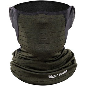 Resim Butu West Bıkıng İpek Güneş Koruyucu Yürüyüş Maskesi Ordu Yeşil 