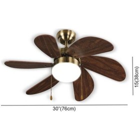 Resim Rubenis RBT306 Brw Glob Tavan Vantilatörü 