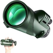 Resim Akıllı Telefon Adaptörü Tripodlu 8x40 Yüksek Güçlü Monoküler Teleskop, Stargazing İçin Yüksek Tanımlı Bej - Siyah 