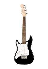 Resim Squier 0370123506 Mini Stratocaster Solak Elektro Gitar Siyah Solak Çalım İçin Kompakt Gövde Ve Standart Strat Sesi 