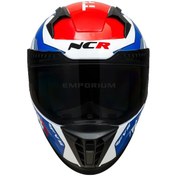 Resim Ncr Stream Kırmızı Mavi Siyah Vizörlü Kapalı Kask Ece-06 Kırmızı - Mavi Kırmızı - Mavi 