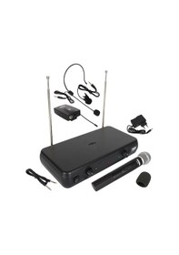 Resim Lastvoice Lm-102ey Çiftli El Yaka Headset Vhf Telsiz Kablosuz Mikrofon 