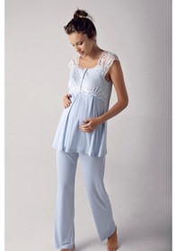 Resim Artış 13200 Bayan Kısa Kol Lohusa Pijama Takımı 001 