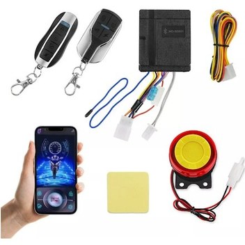 Motosiklet Alarm Seti Bluetooth'Lu [M-R] Siyah