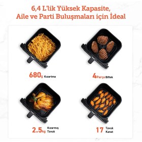 Resim Cosori Sıcak Hava Fritözü Ikili Isıtma Sistemi, 6.4 L 