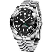 Resim Pagani Design Pd-1662 Gmt-master Erkek Aydınlık Mekanik Saat Lüks Paslanmaz Çelik Su Geçirmez Otomatik Kol Saati Gümüş - Siyah 