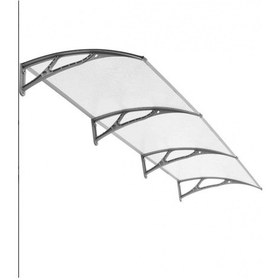 Resim Kapı Pencere Üstü Pratik Sundurma 360 X 80 Cm Gri Gri 