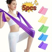 Resim 5 TPE Yoga Direnç Bantları Seti, Çok Renkli (Mavi, Sarı, Mor), 5 Direnç Seviyesi, Fitness, Yoga, Pilates, Rehabilitasyon, Güçlendirme, Kas Şekillendirme ve Esneklik Artırma için Taşınabilir Esneklik Ekipmanı 