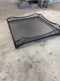 Resim Siyah Soba Şömine Altlıkları 