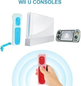 Resim Nintendo Wii ve Wii U Denetleyici ile Uyumlu Uzaktan Kumanda ve Nunchuck Denetleyici, Silikon Kılıf ve Bilek Kayışı ile Crifeir 2Pack Wii Kontrol Cihazı (BR) 