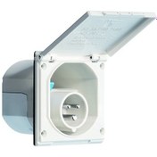 Resim Abl Cee Ip44 220v Dahili Gömme Karavan 220v Elektrik Girişi - Beyaz 