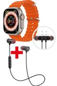 Resim GAMER ® Gs8 Watch 8 Ultra Akıllı Saat Turuncu Watch Sport Bluetooth Kulaklık Hediye 