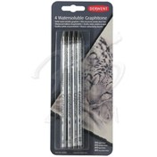 Resim Derwent Watersoluble Graphitone Aquarel Grafit Kalem 4Lü Set 
