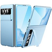 Resim Butu Google Piksel Katlama Galvanik Kickstand Telefon Kılıfı Pc Telefon Kılıfı 