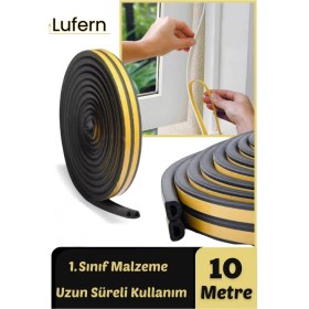 Resim Premium Kapı Pencere Soğuk Toz Geçirmez Izolasyon Fitili Kendinden Yapışkanlı Isı Yalıtım 2x5=10 mt 