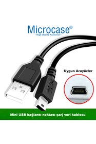 Resim Microcase Mini USB Data Şarj Kablosu Kamera Mp3 Mp4 Ps3 Radyo Navigasyon Şarj Kablosu Piramit Uç 200CM AL4784 