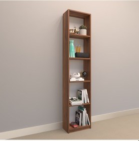 Resim Rafkestir Asya Suntalam Kitaplık ( 40 X 180 Cm ) Hareli Ceviz (Mat) 