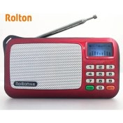 Resim Ganbao Kırmızı Rolton W505 Mp3 Çalar Mini Taşınabilir Ses Hoparlörleri Fm Radyo LCD Ekran Desteği Tf Kartı Müzik Çalma Yüksek LED El Feneri (Yurt Dışından) 