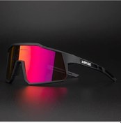 Resim Fastbuy Erkekler Pembe Mor Gradyan Lensli 1 Lens Kapvoe Spor Gözlük, Rüzgar Geçirmez Tam Çerçeve, 1litre, Mtb Kullanımı, Altı Altın 