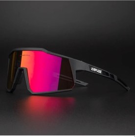 Resim Fastbuy Erkekler Pembe Mor Gradyan Lensli 1 Lens Kapvoe Spor Gözlük, Rüzgar Geçirmez Tam Çerçeve, 1litre, Mtb Kullanımı, Altı Altın 