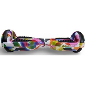 Resim Elektrikli Kaykay Hoverboard Bluetooth Hoparlörlü RS-S5 Rainbow Mix Grafiti 