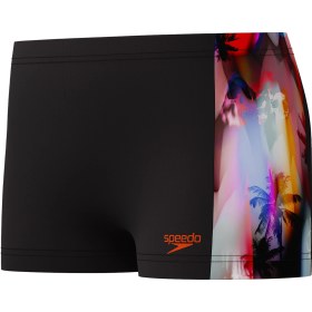 Resim Speedo Aquashort Erkek Çocuk Yüzücü Mayosu Siyah 