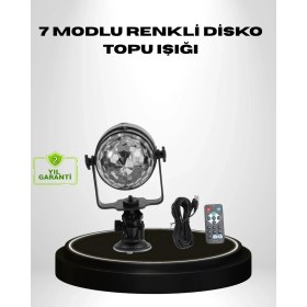 Resim Ritme Duyarlı LED Disko Topu – Renkli Işık Gösterili Parti Lambası Nemere 