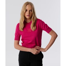 Resim Twist Slogan Patchli Kadın Triko (TW6250050405) 