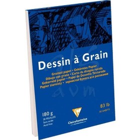 Resim Clairefontaine Dessin A Grain Ince Dokulu Çizim Bloğu 180G 30Y A3 